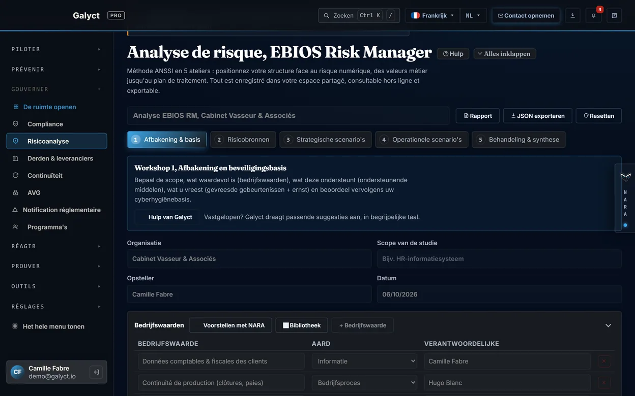 Risicoanalyse volgens EBIOS RM, in vijf workshops.